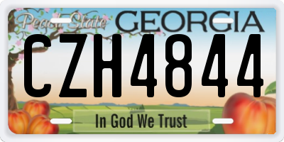 GA license plate CZH4844
