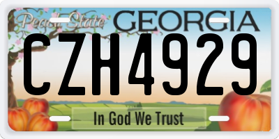 GA license plate CZH4929