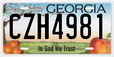 GA license plate CZH4981