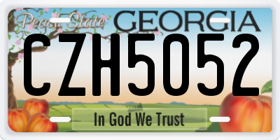 GA license plate CZH5052