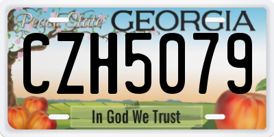 GA license plate CZH5079