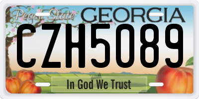 GA license plate CZH5089