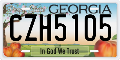 GA license plate CZH5105
