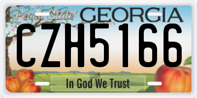 GA license plate CZH5166