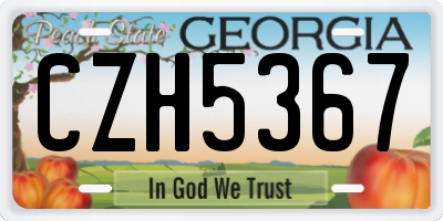 GA license plate CZH5367