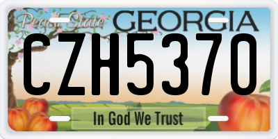 GA license plate CZH5370
