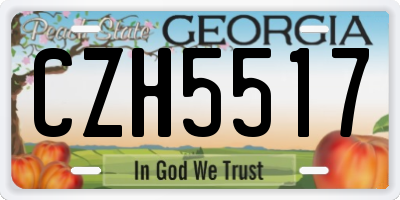 GA license plate CZH5517