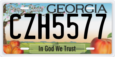 GA license plate CZH5577