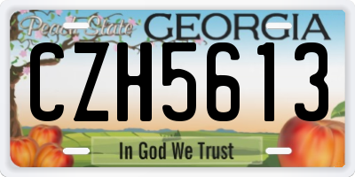 GA license plate CZH5613