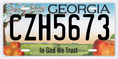 GA license plate CZH5673