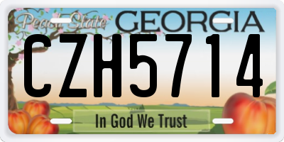 GA license plate CZH5714