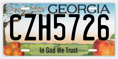 GA license plate CZH5726