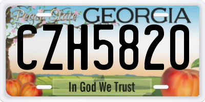 GA license plate CZH5820