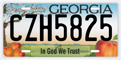 GA license plate CZH5825