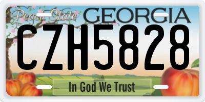 GA license plate CZH5828