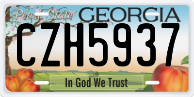 GA license plate CZH5937