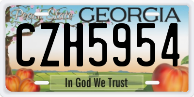 GA license plate CZH5954