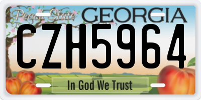 GA license plate CZH5964