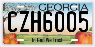 GA license plate CZH6005