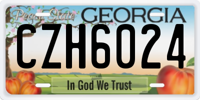 GA license plate CZH6024