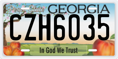 GA license plate CZH6035