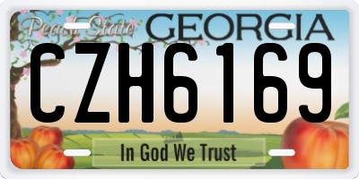 GA license plate CZH6169