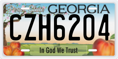 GA license plate CZH6204
