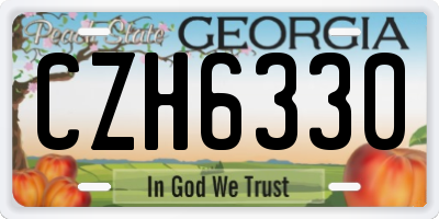 GA license plate CZH6330