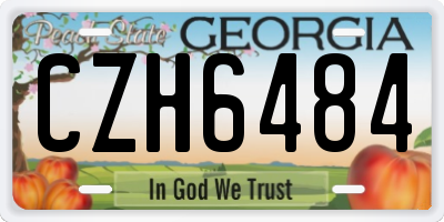 GA license plate CZH6484