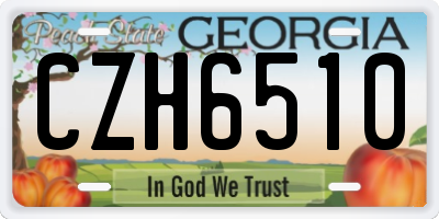 GA license plate CZH6510