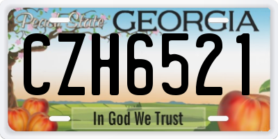 GA license plate CZH6521