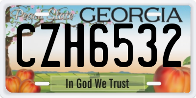 GA license plate CZH6532