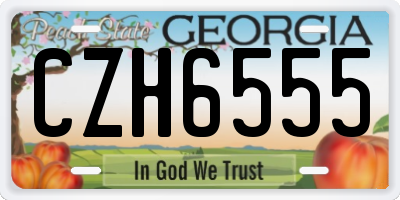 GA license plate CZH6555