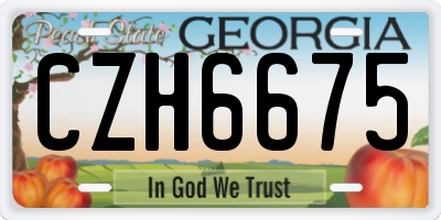 GA license plate CZH6675