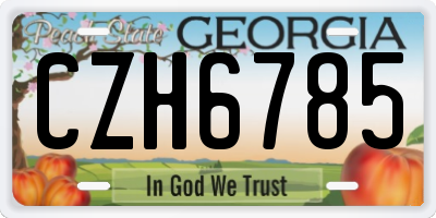 GA license plate CZH6785