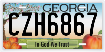 GA license plate CZH6867
