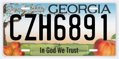 GA license plate CZH6891