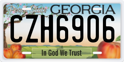 GA license plate CZH6906