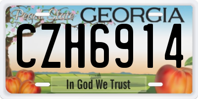 GA license plate CZH6914