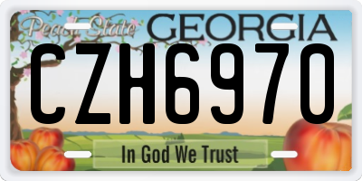 GA license plate CZH6970