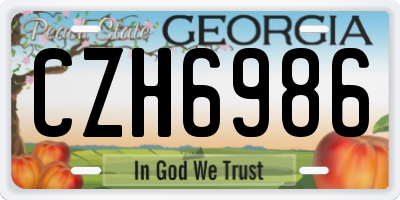 GA license plate CZH6986