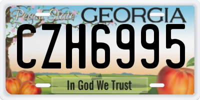 GA license plate CZH6995