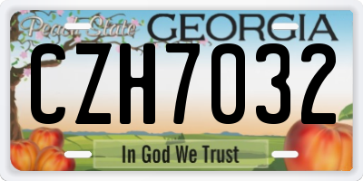 GA license plate CZH7032