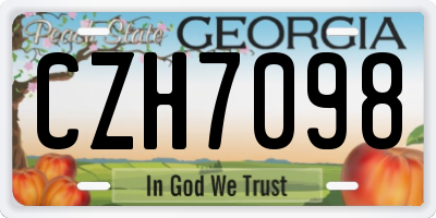 GA license plate CZH7098