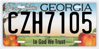 GA license plate CZH7105