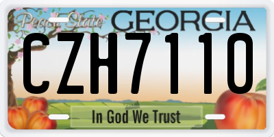 GA license plate CZH7110