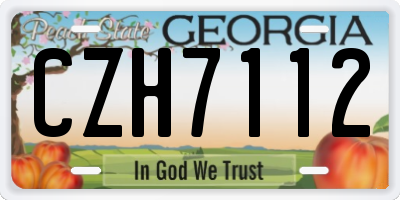 GA license plate CZH7112