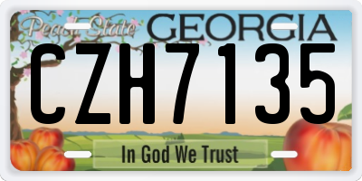 GA license plate CZH7135