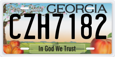 GA license plate CZH7182