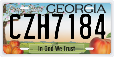 GA license plate CZH7184